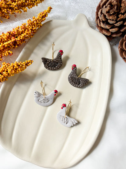 Chicken Hoop Earrings