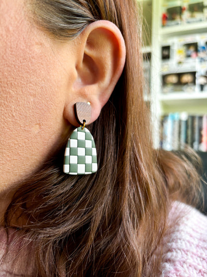 Checkered Green Dangles